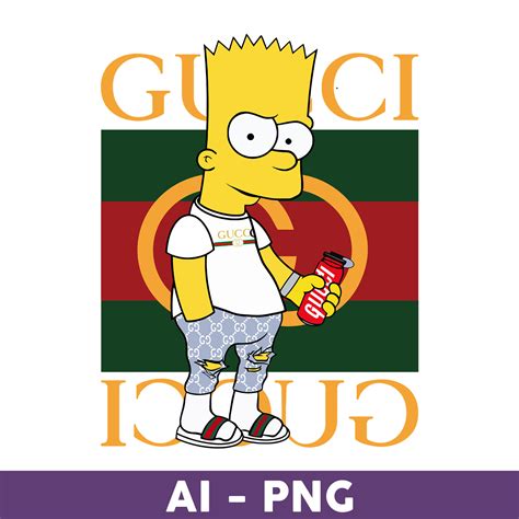 bart x gucci|gucci bart simpson background.